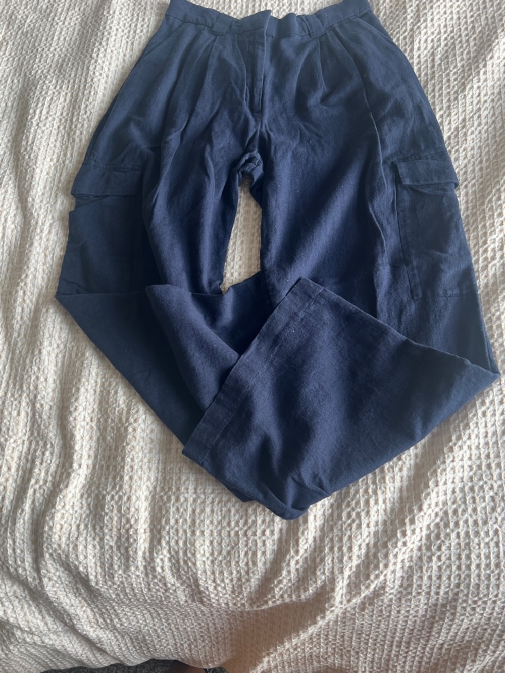 Abercrombie & Fitch Navy Blue Cargo Trousers